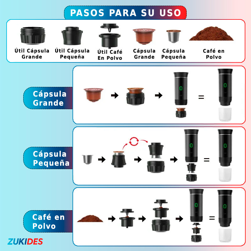 Cafetera Portátil | ¡El Mejor Café a 1/5 Minutos!